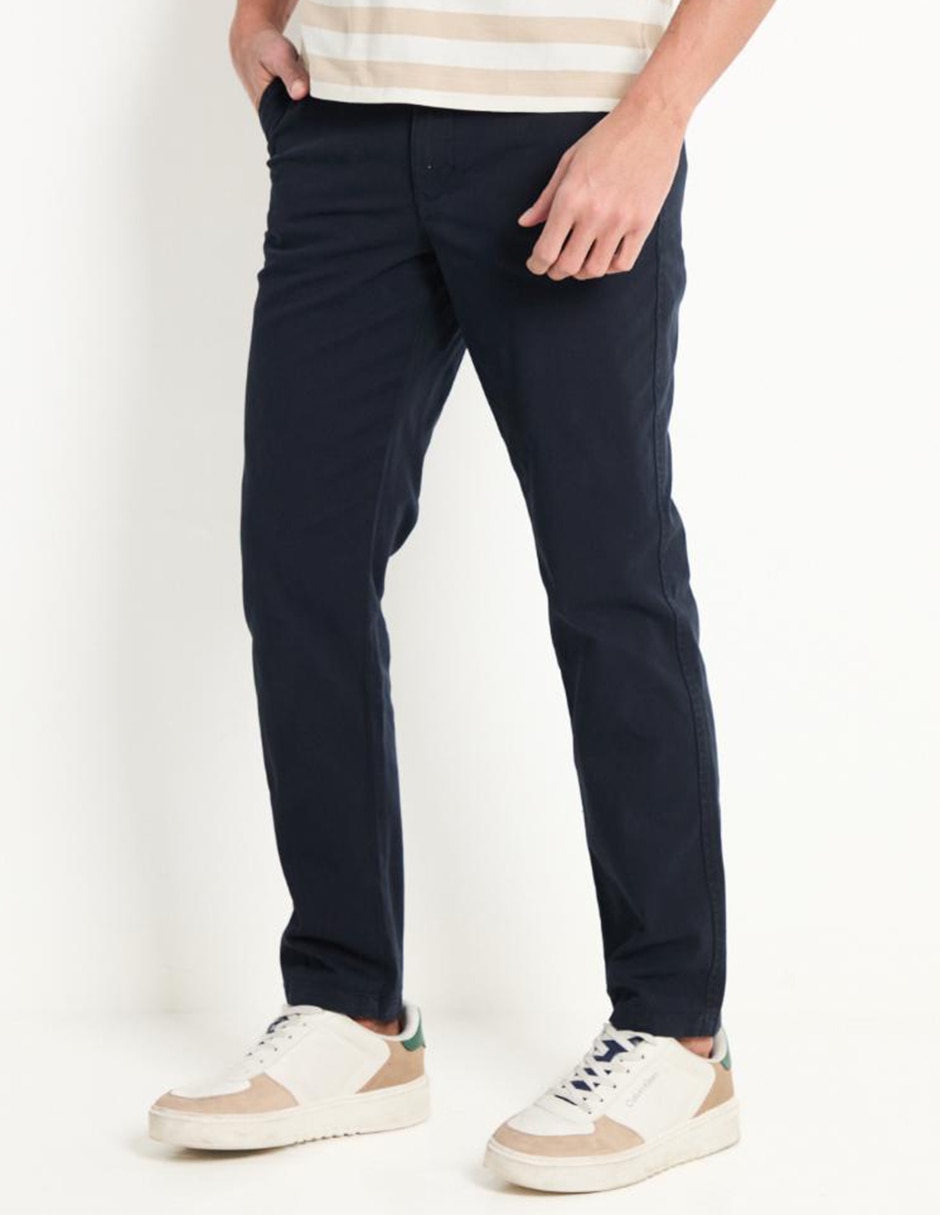 Pantalón chino regular de algodón para hombre Pantalón chino regular de algodón para hombre