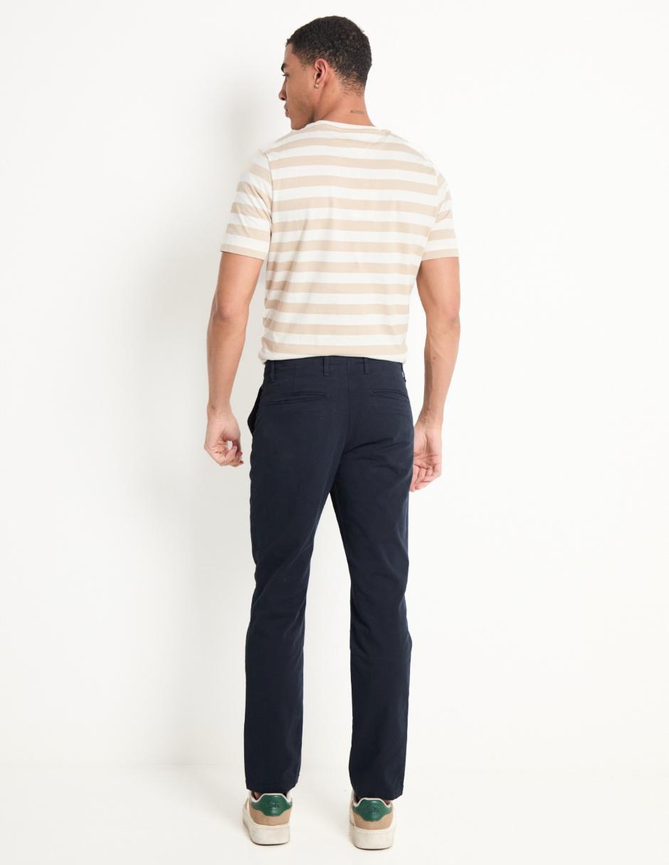 Pantalón chino regular de algodón para hombre 2