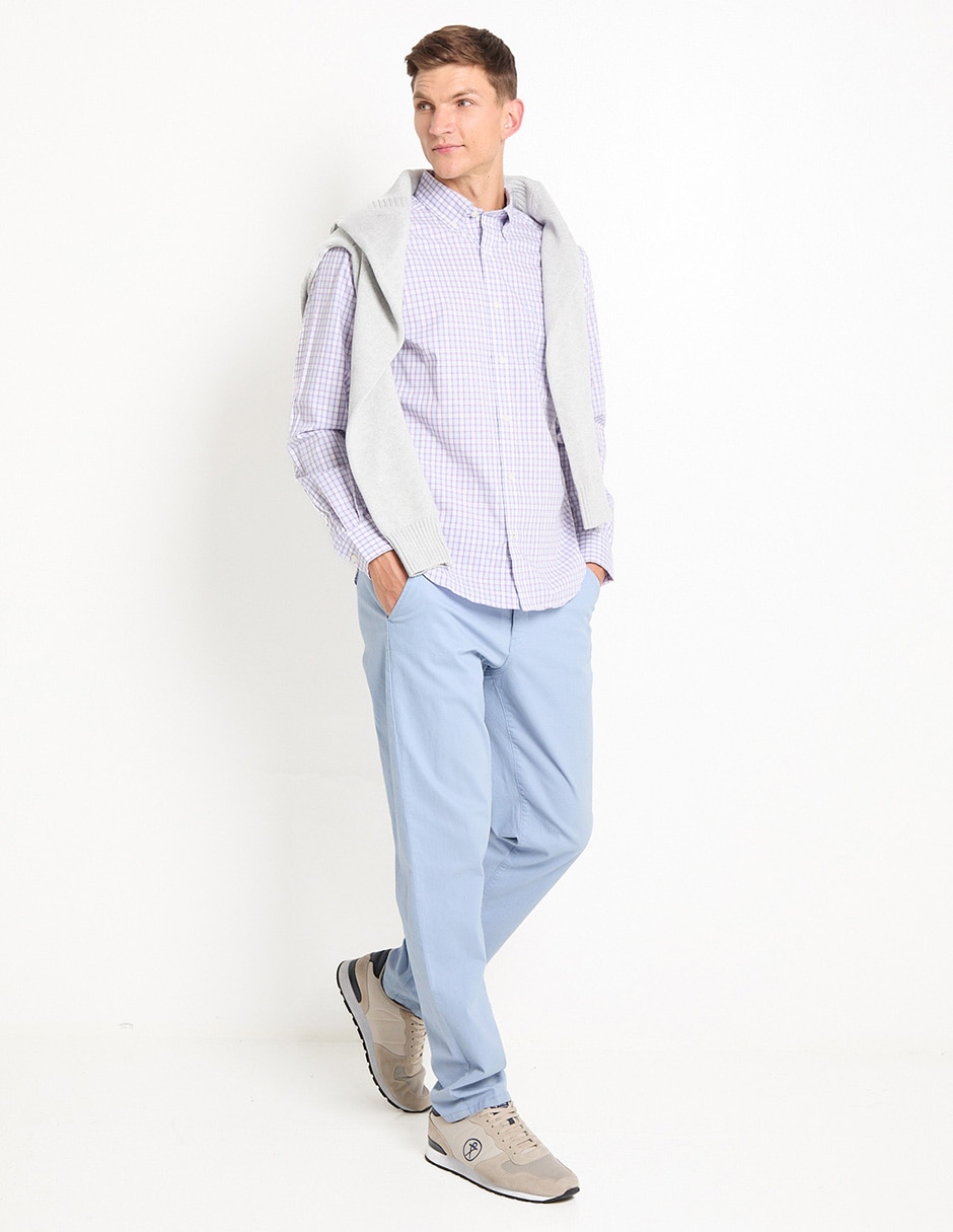 Camisa casual de algodón manga larga para hombre 3