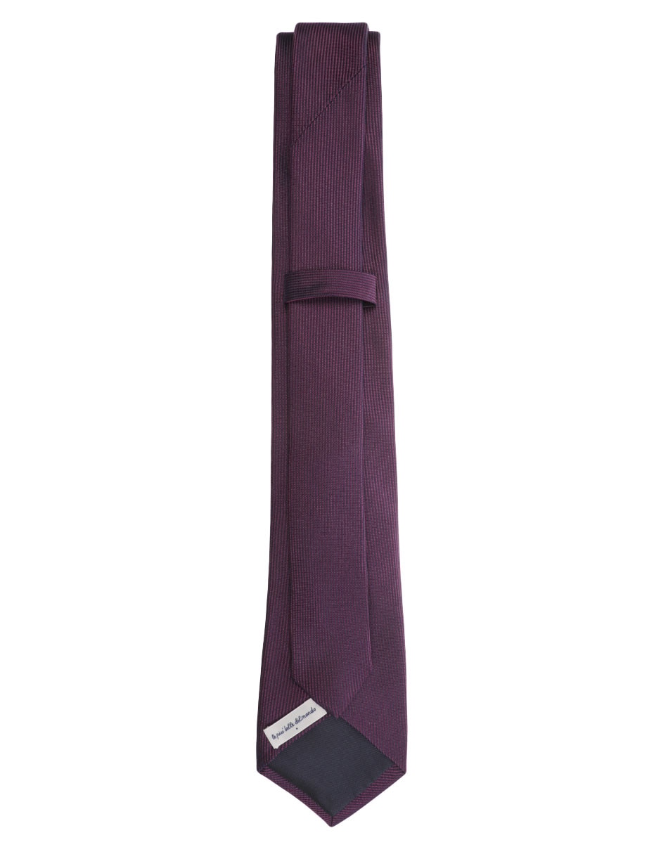 Corbata regular de seda estampado a rayas para hombre 2
