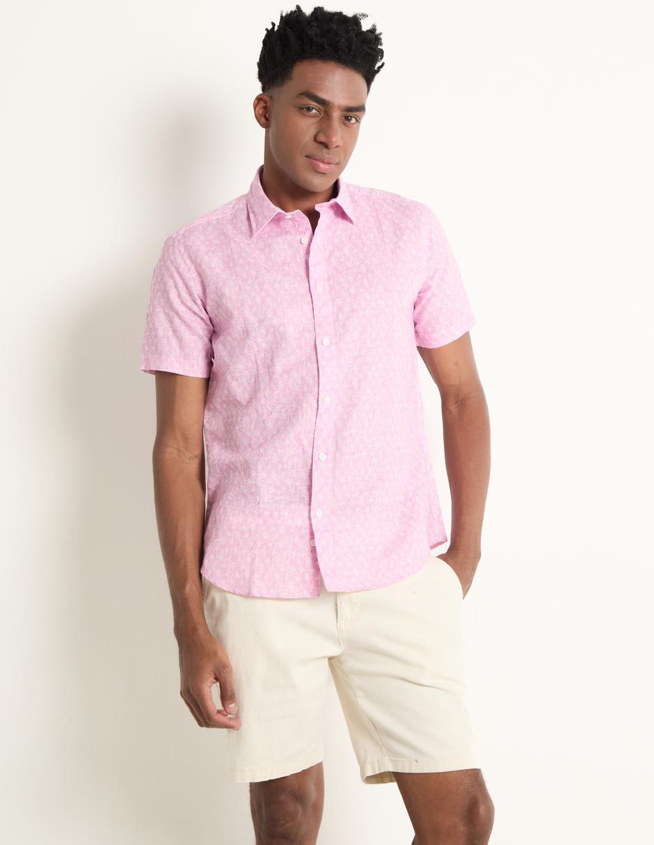 Camisa casual de algodón manga corta para hombre Camisa casual de algodón manga corta para hombre