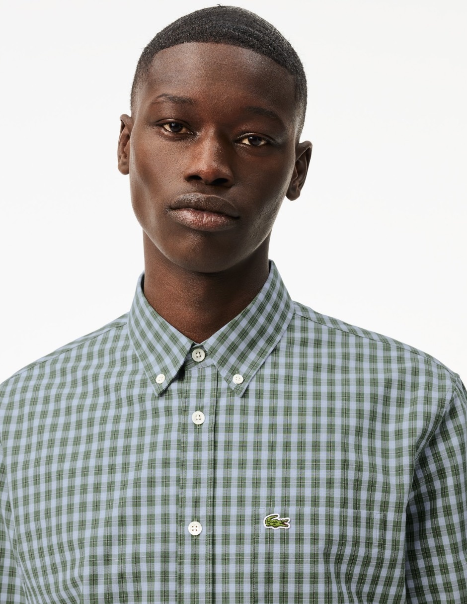 Camisa casual de algodón manga larga para hombre 2