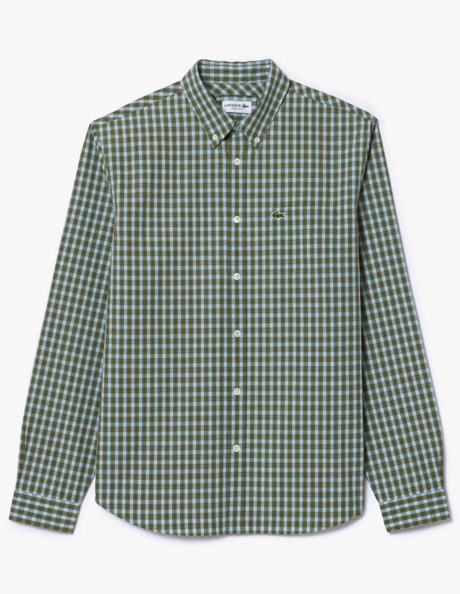 Camisa casual de algodón manga larga para hombre 4