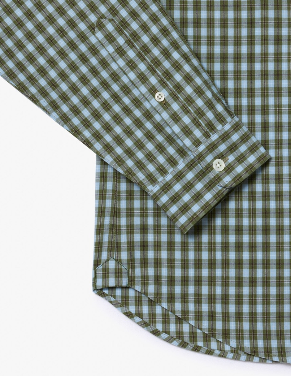 Camisa casual de algodón manga larga para hombre 6