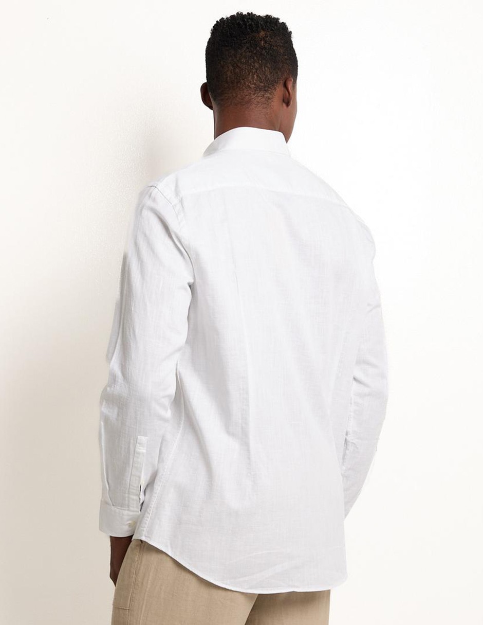 Camisa casual de algodón manga larga para hombre 2