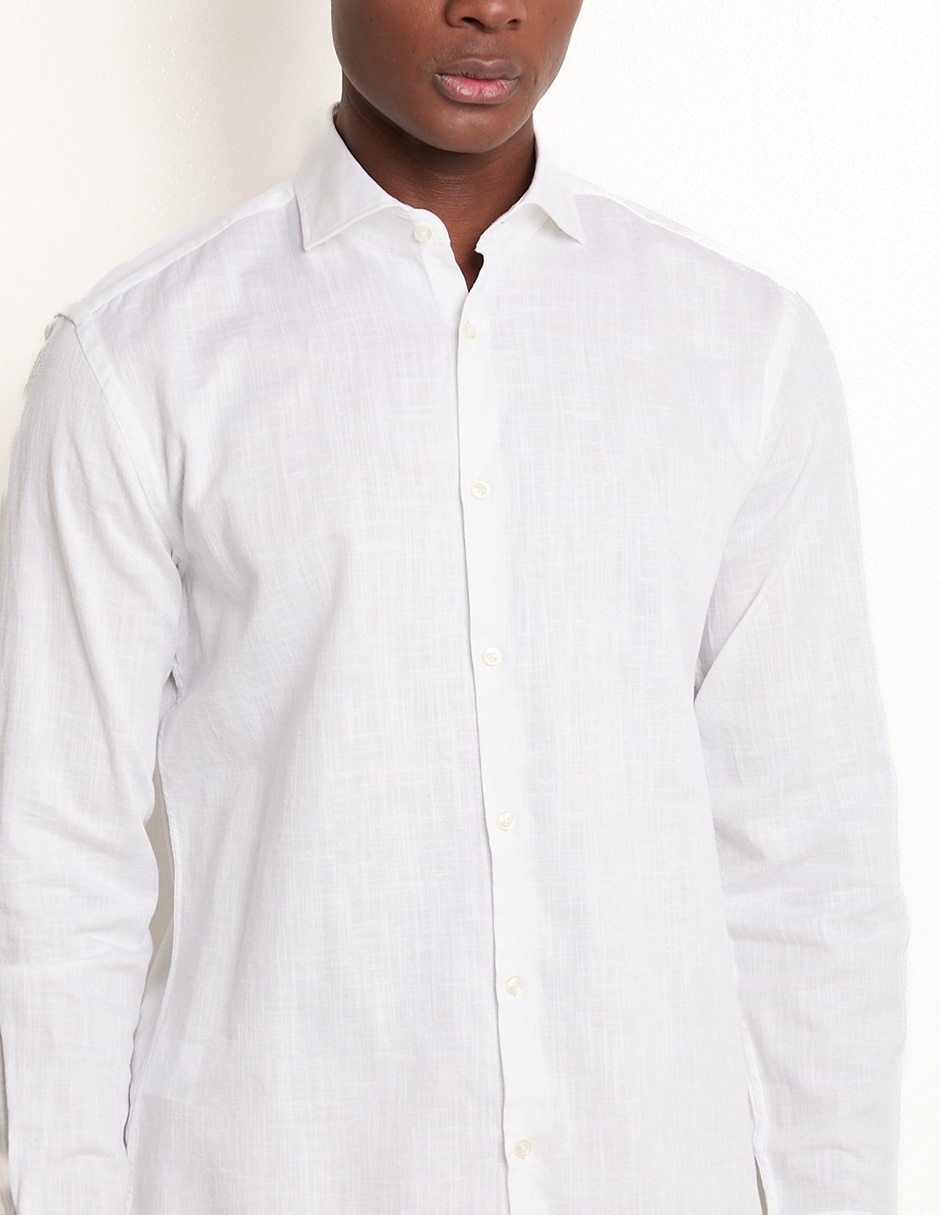 Camisa casual de algodón manga larga para hombre 4