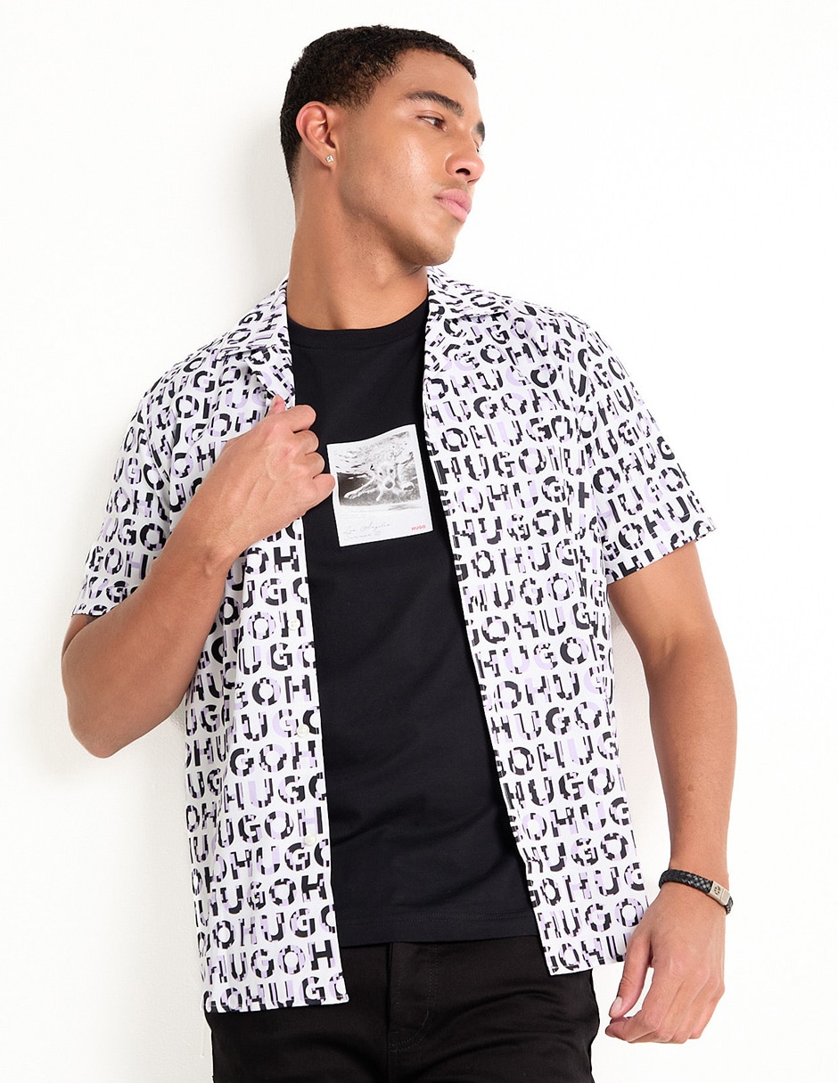 Camisa casual de algodón manga corta para hombre 1