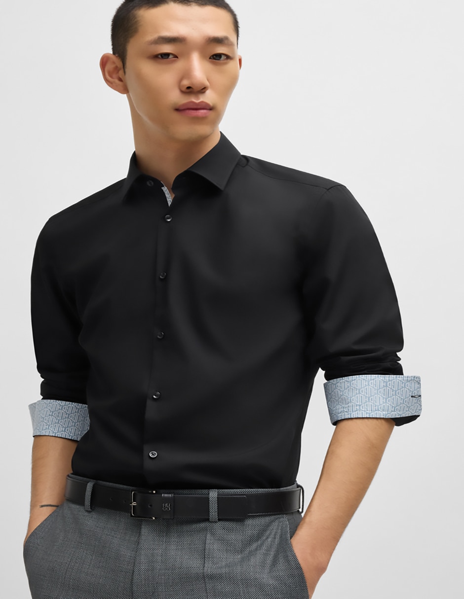 Camisa casual de algodón manga larga para hombre 5