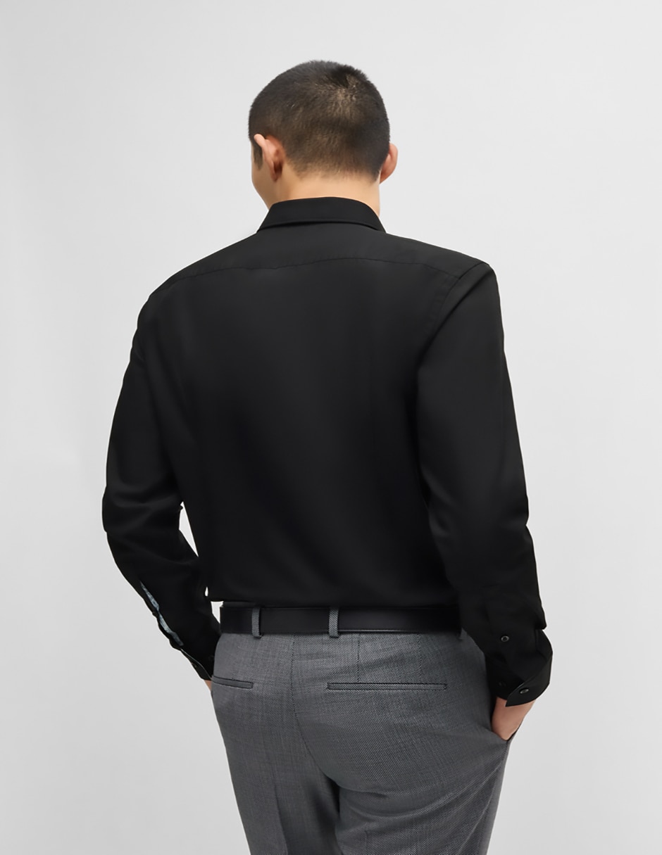 Camisa casual de algodón manga larga para hombre 6