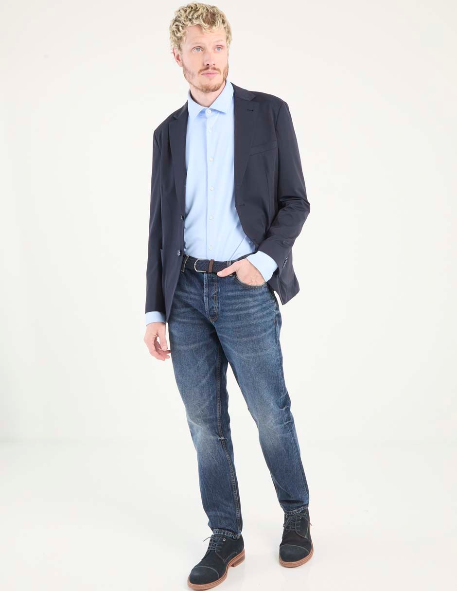 Camisa business casual de algodón manga larga para hombre 3