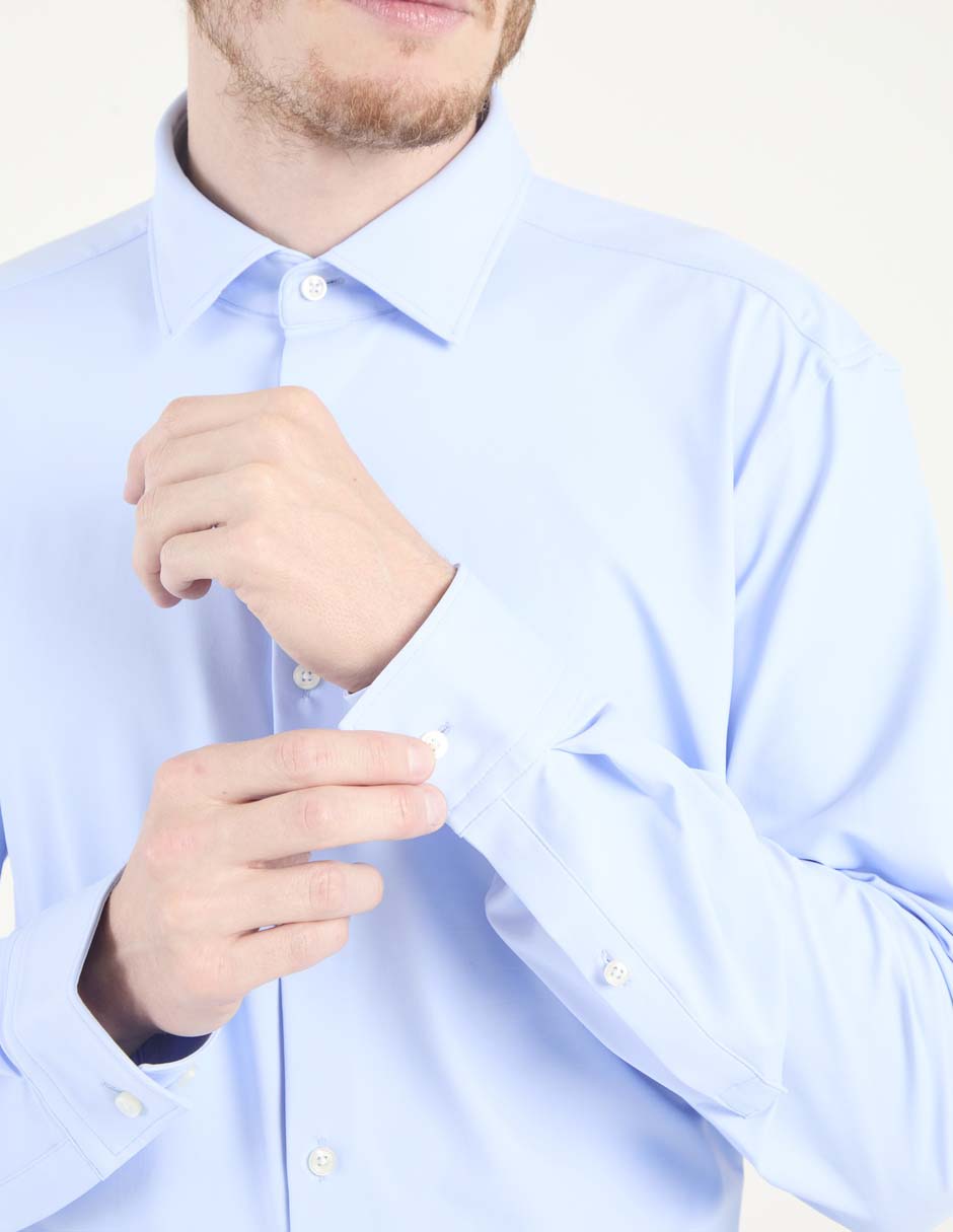 Camisa business casual de algodón manga larga para hombre 4