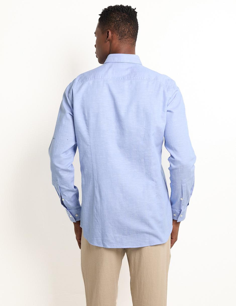 Camisa casual de algodón manga larga para hombre 2
