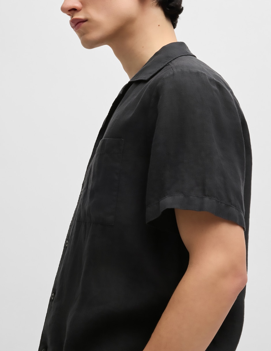 Camisa casual de algodón manga corta para hombre 5