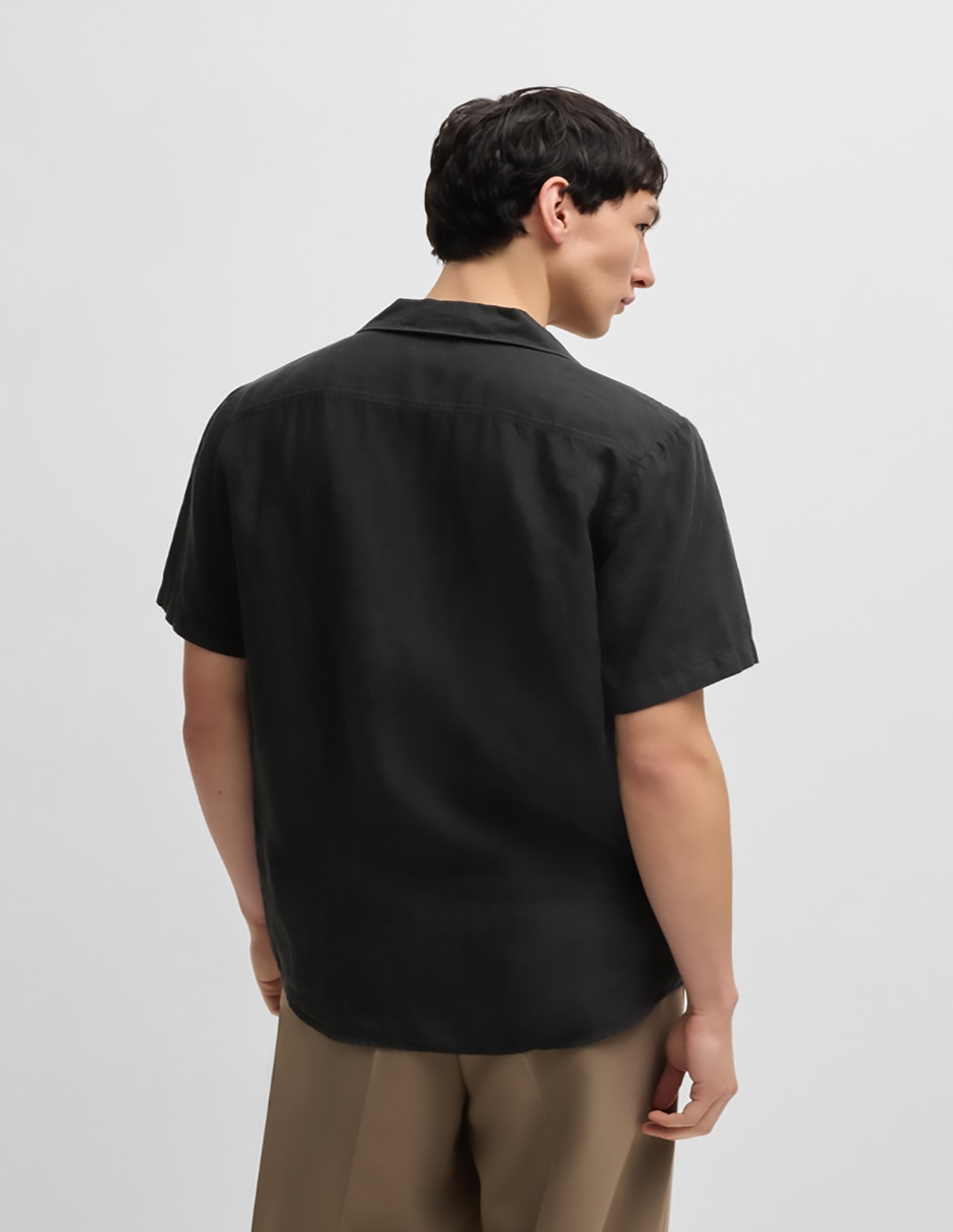 Camisa casual de algodón manga corta para hombre 6