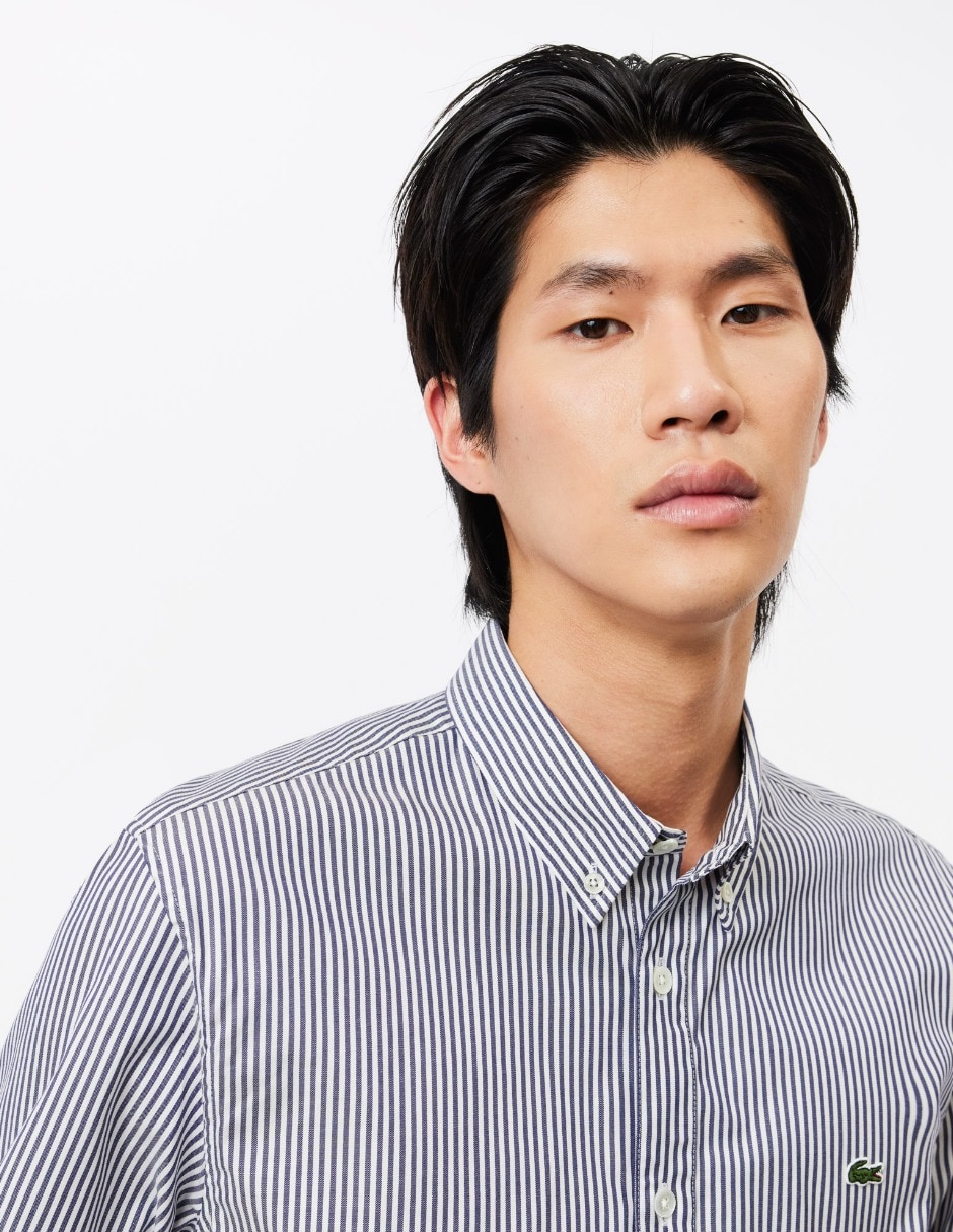 Camisa business casual de algodón manga larga para hombre 2