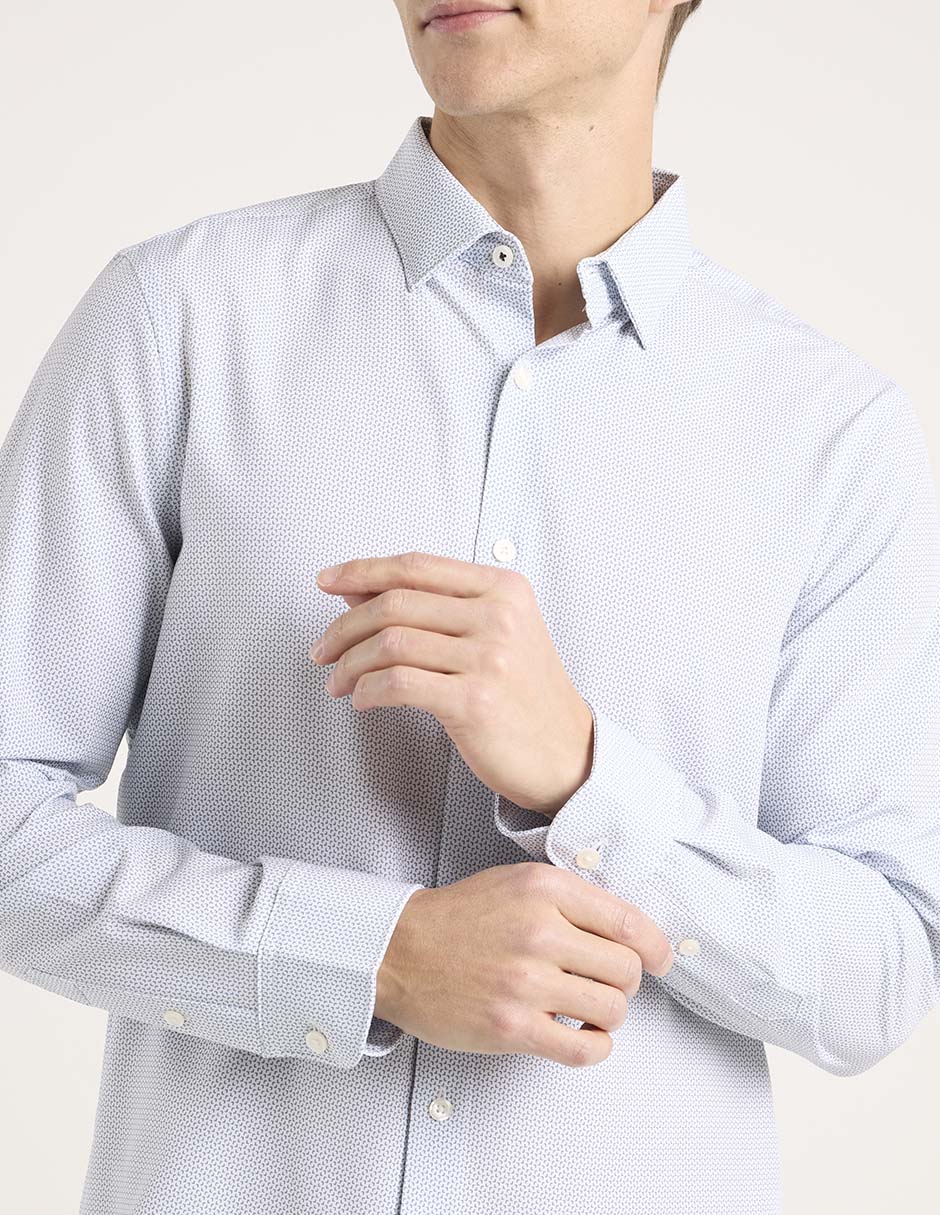 Camisa casual manga larga para hombre 4