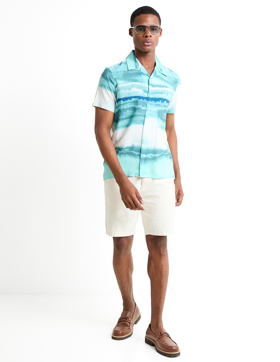 Camisa casual manga corta para hombre 3