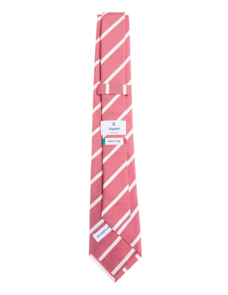 Corbata regular de seda estampado a rayas para hombre 2