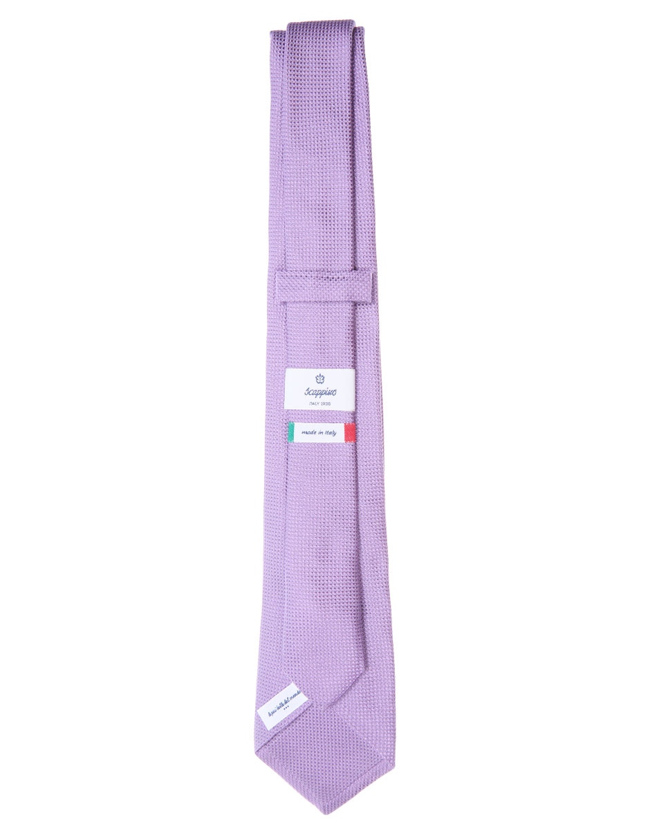 Corbata regular de seda estampado a cuadros para hombre 2