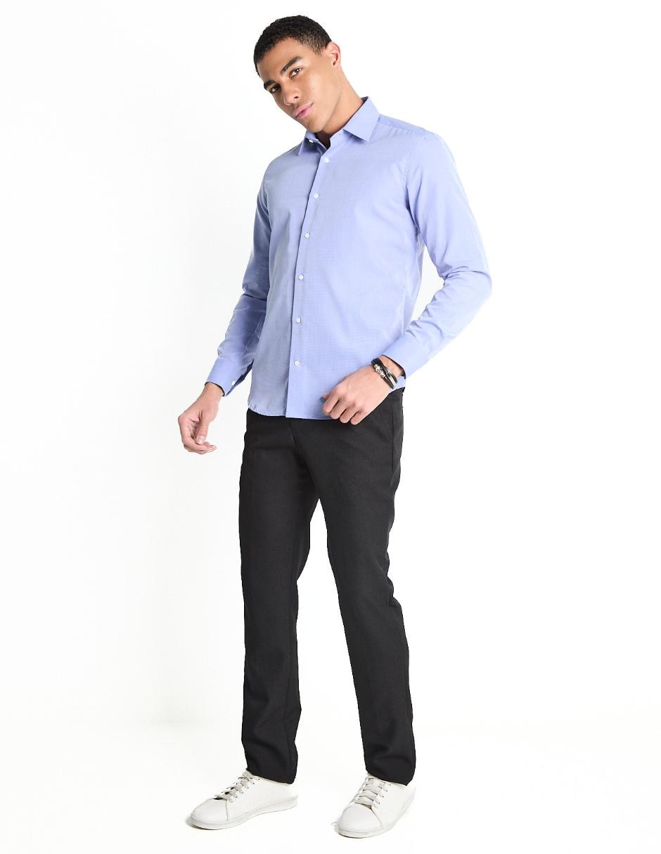 Camisa de vestir de algodón manga larga para hombre 3
