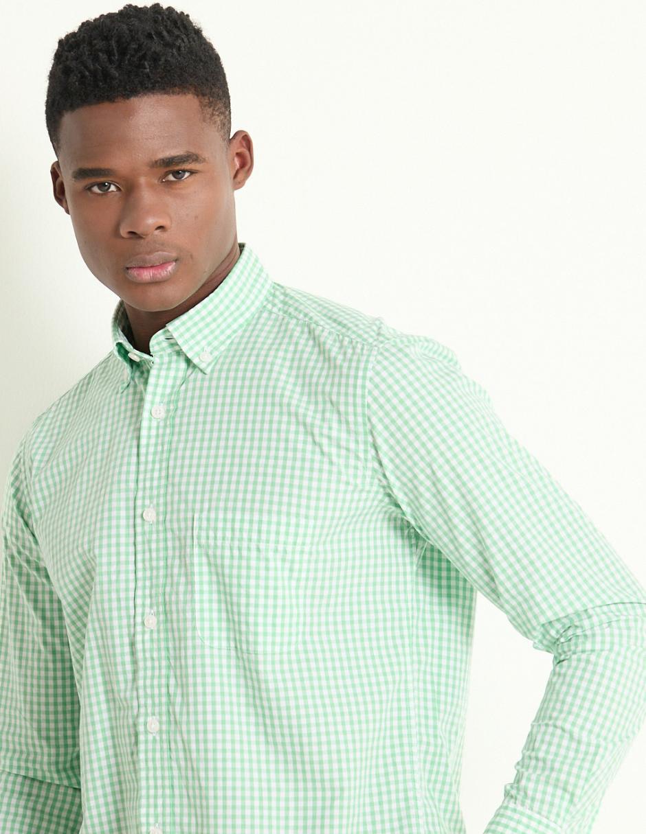 Camisa casual de algodón manga larga para hombre 4