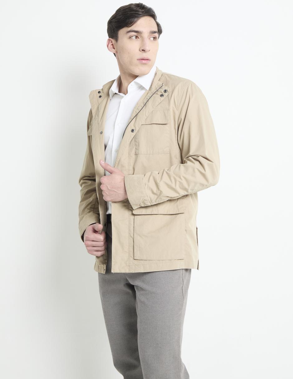 Chamarra casual con bolsillos para hombre Chamarra casual con bolsillos para hombre