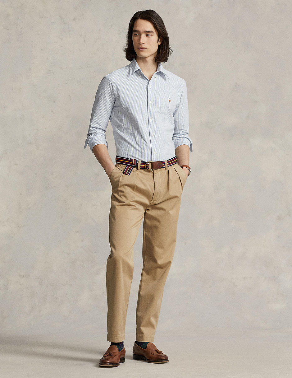 Camisa casual de algodón manga larga para hombre 4