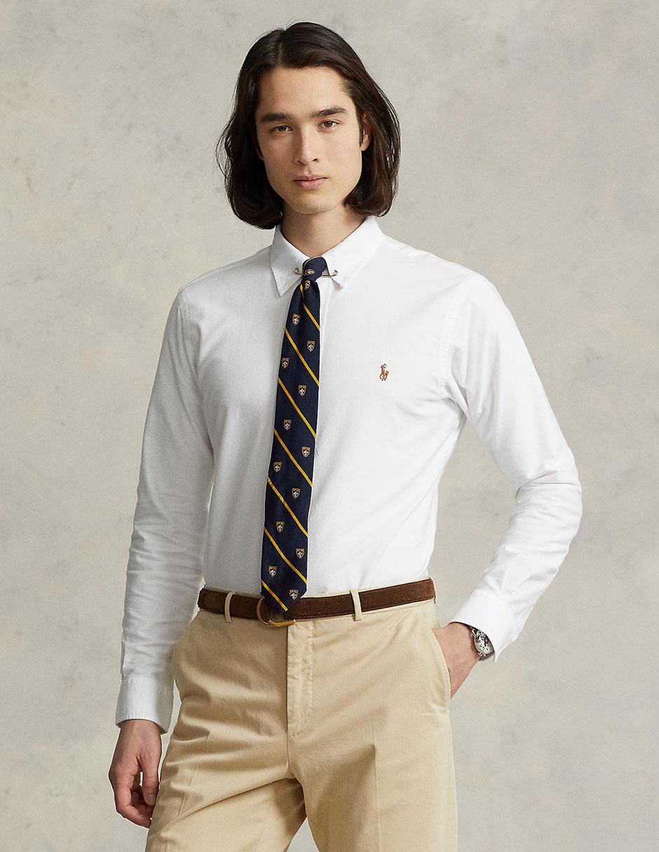 Camisa casual de algodón manga larga para hombre