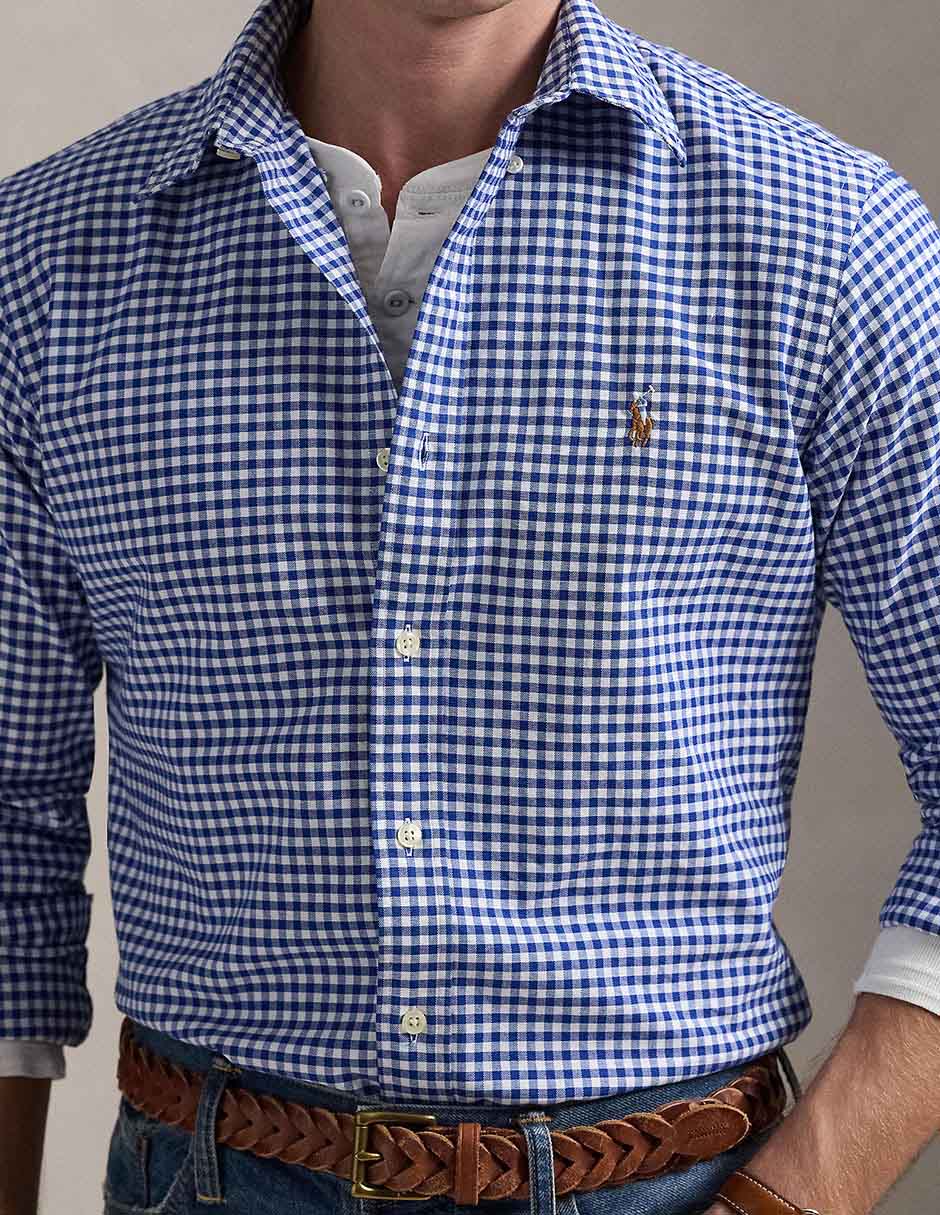Camisa casual de algodón manga larga para hombre 4
