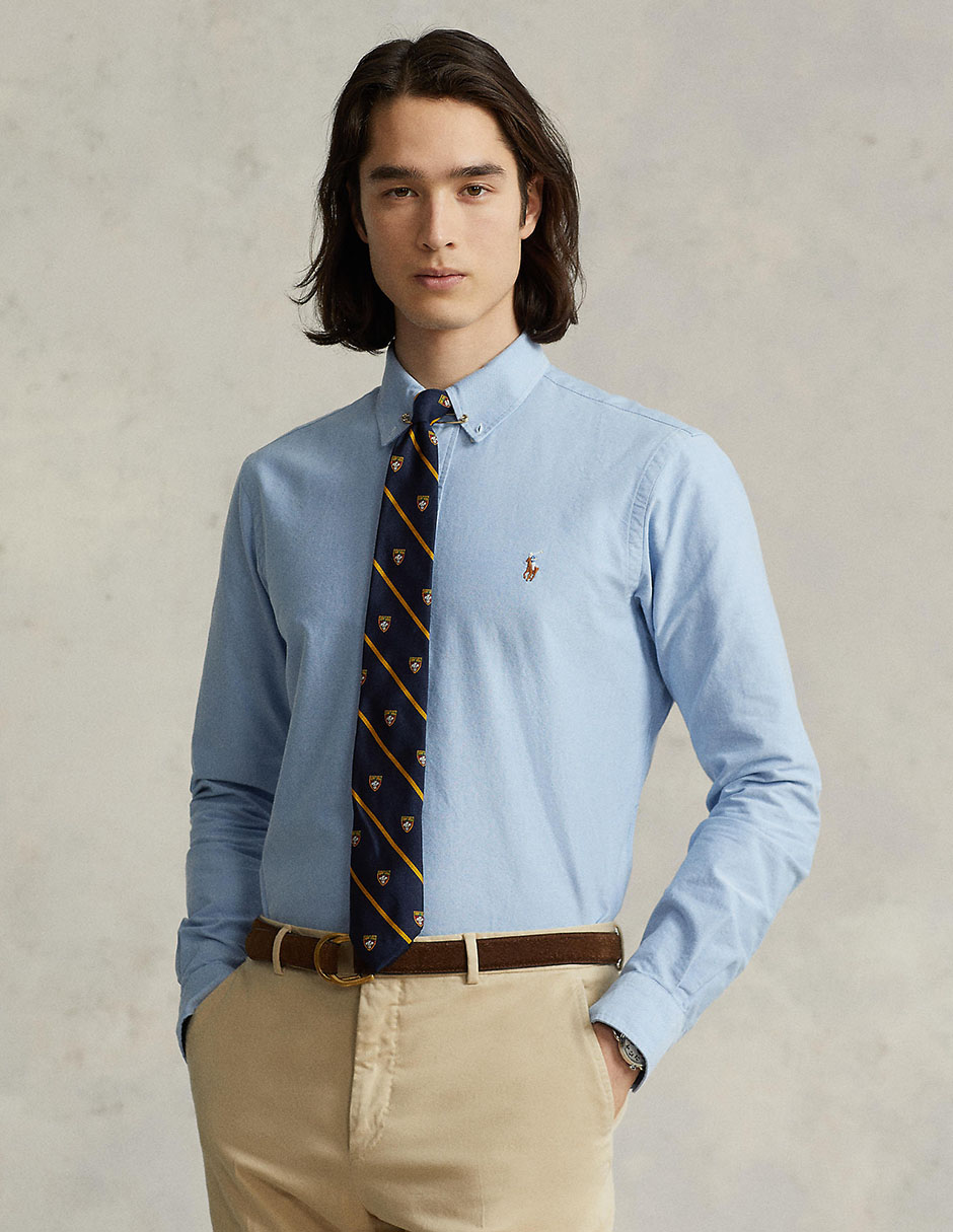 Camisa casual de algodón manga larga para hombre