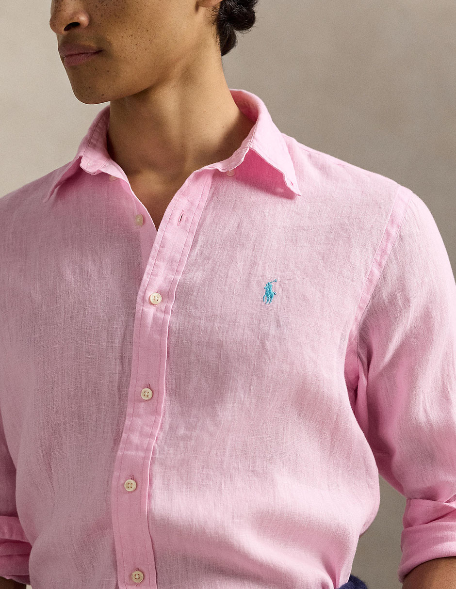 Camisa casual de algodón manga larga para hombre 4
