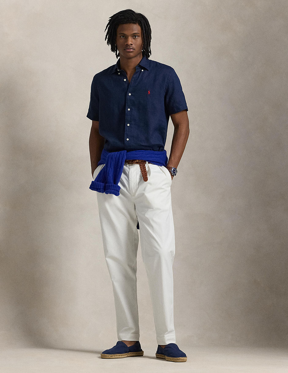 Camisa casual de algodón manga corta para hombre 3