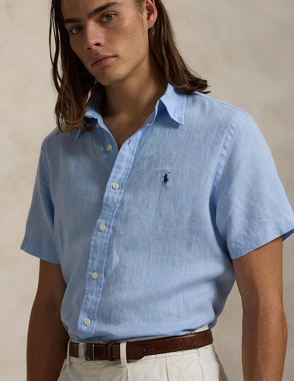 Camisa casual de algodón manga corta para hombre 4