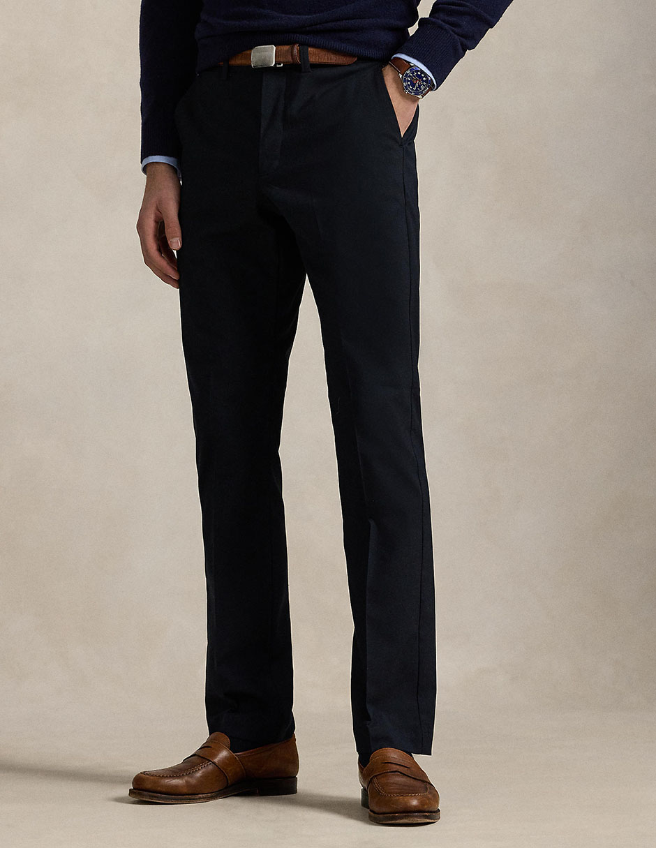 Pantalón de vestir slim de algodón para hombre