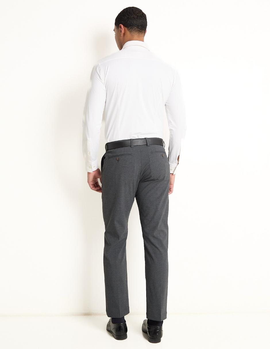 Pantalón de vestir slim de algodón para hombre 2