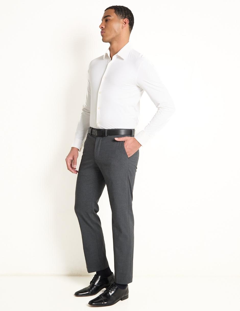 Pantalón de vestir slim de algodón para hombre 3