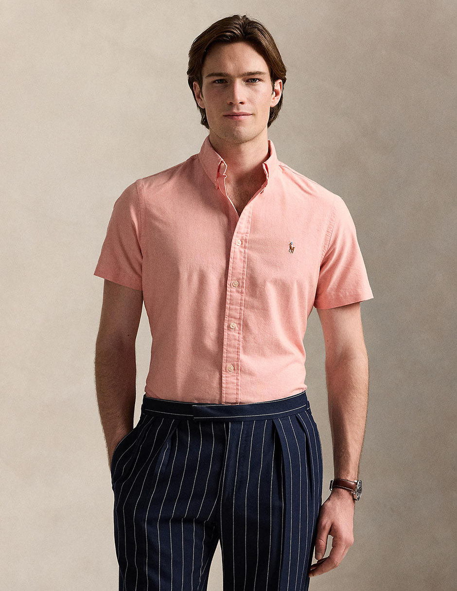 Camisa casual Polo Ralph Lauren de algodón manga corta para hombre