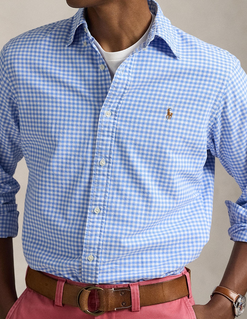 Camisa casual de algodón manga larga para hombre 4