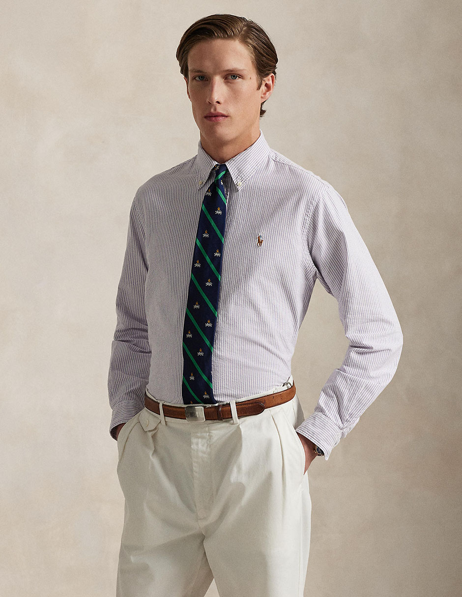 Camisa casual de algodón manga larga para hombre
