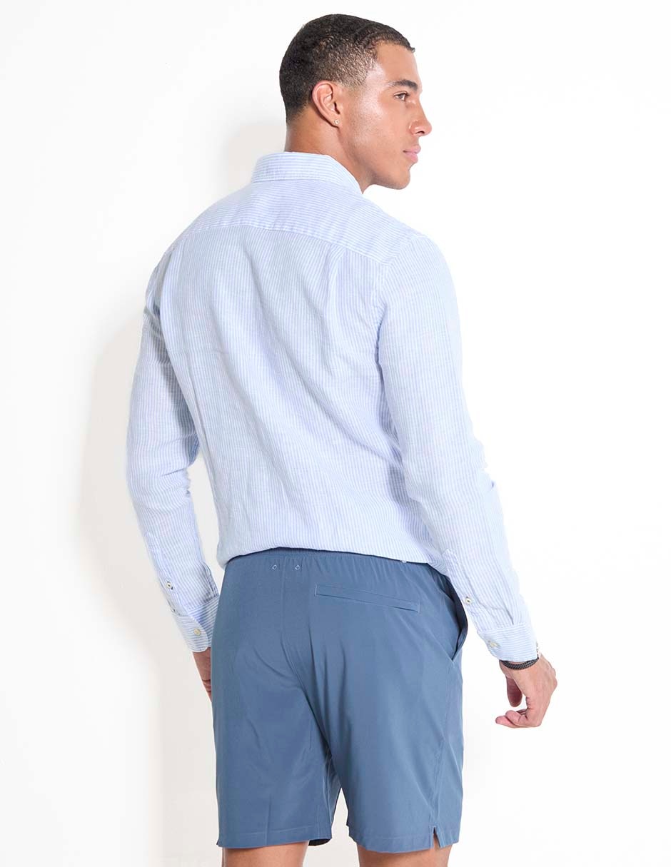Camisa casual de algodón manga larga para hombre 2