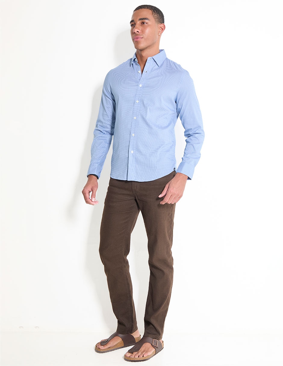 Camisa casual de algodón manga larga para hombre 3