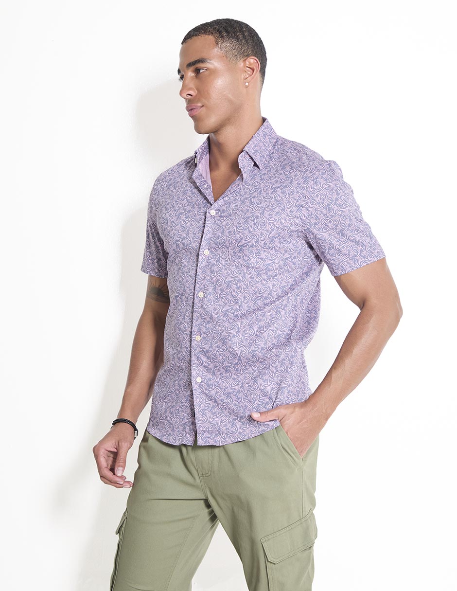 Camisa casual de algodón manga corta para hombre Camisa casual de algodón manga corta para hombre