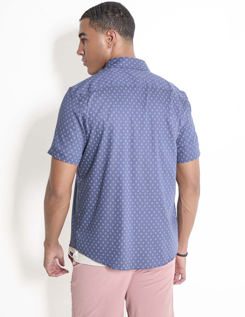 CAMISA FAHERTY MWS2507, L, AZUL MARINO