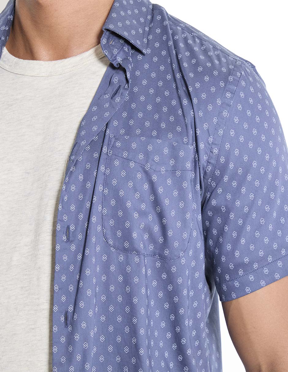 CAMISA FAHERTY MWS2507, L, AZUL MARINO