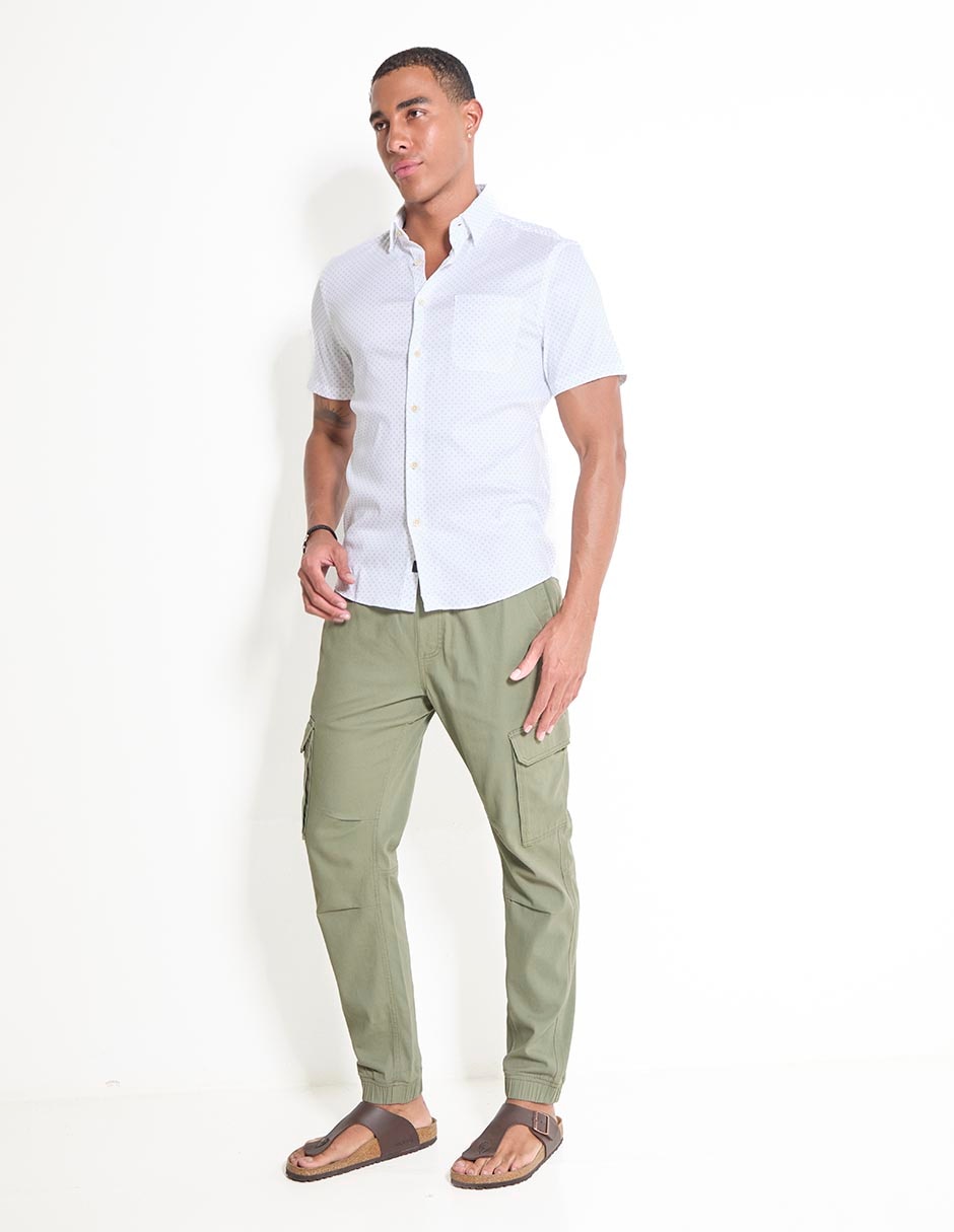 Camisa casual de algodón manga corta para hombre 3