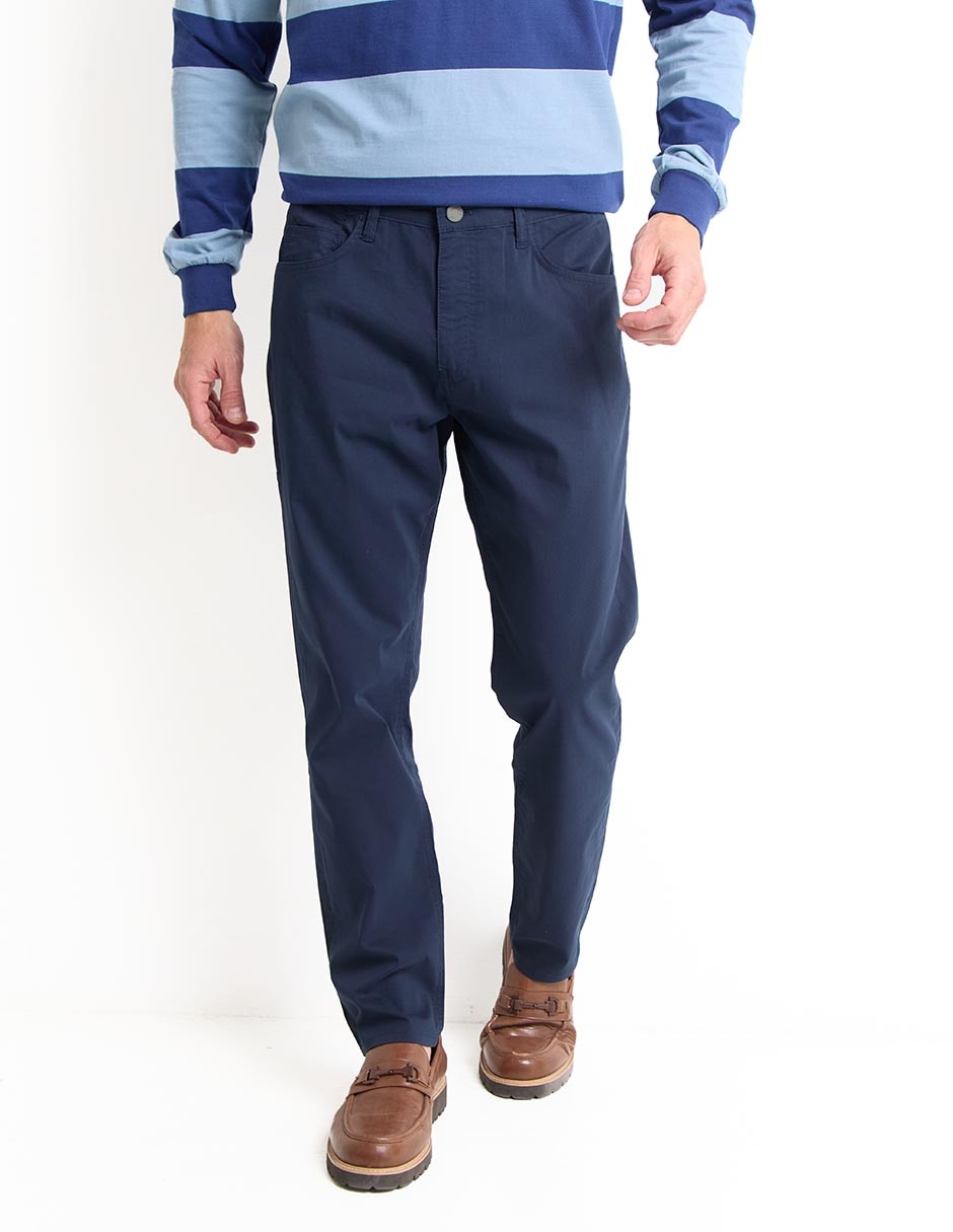 Pantalón slim de algodón para hombre