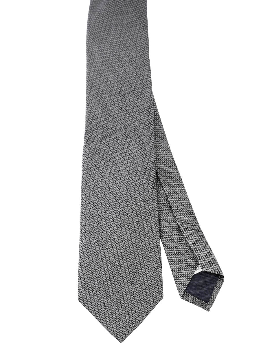 Corbata regular de seda estampado a cuadros para hombre