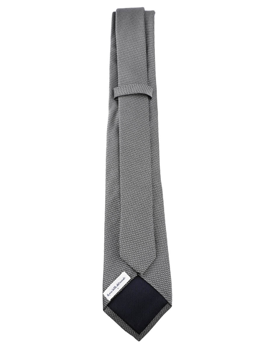 Corbata regular de seda estampado a cuadros para hombre 2