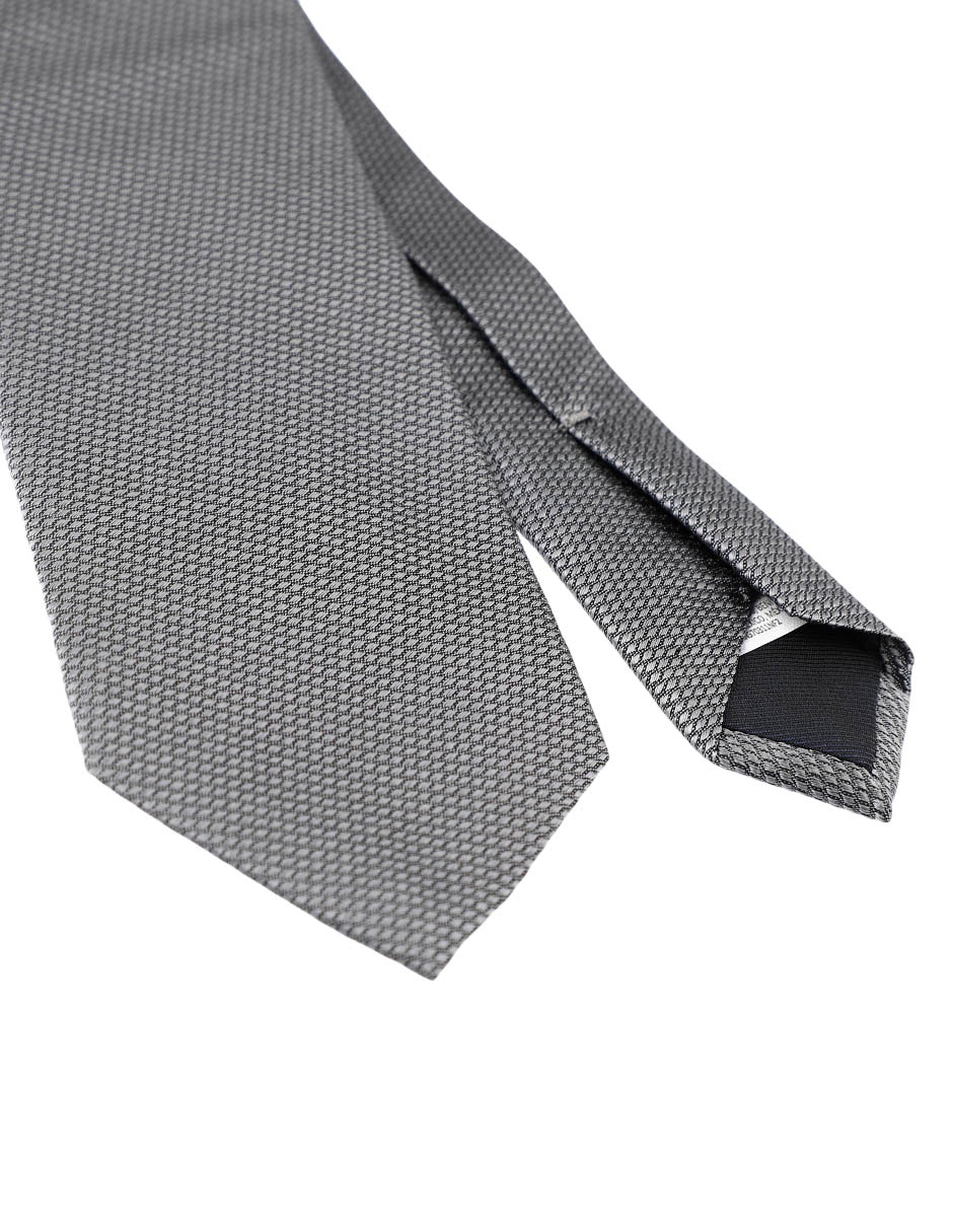 Corbata regular de seda estampado a cuadros para hombre 3