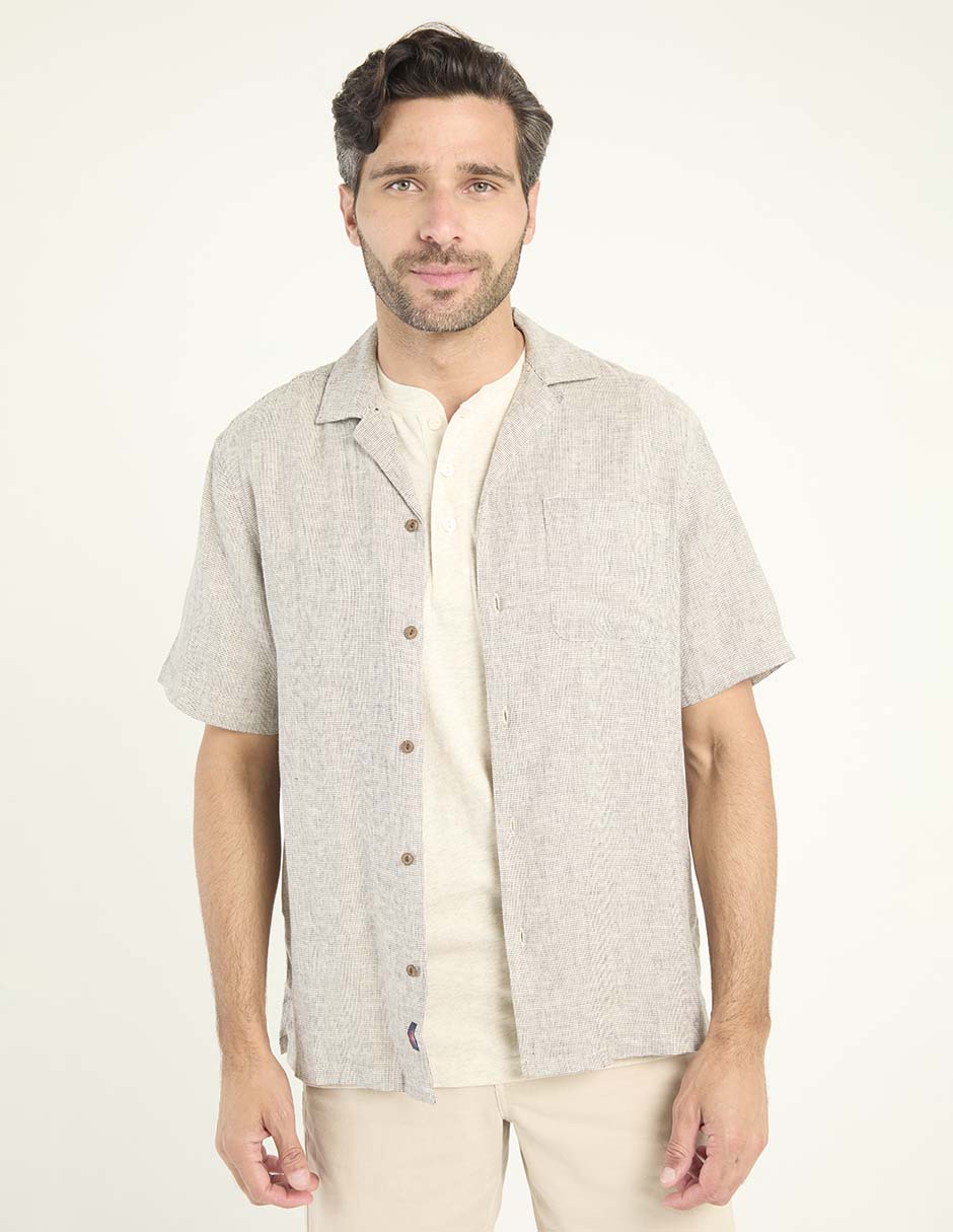 Camisa casual de algodón manga corta para hombre Camisa casual de algodón manga corta para hombre